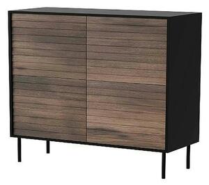 Comoda CORTINA, nuc/negru, PAL laminat, 102x40x118 cm