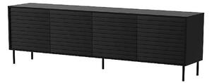 Comoda CORTINA, negru, PAL laminat, 200x40x81 cm