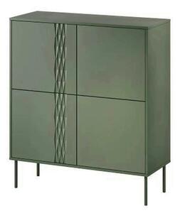 Comoda TRESSE, verde, PAL laminat, 100x40x110 cm