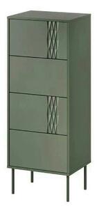 Comoda TRESSE, verde, PAL laminat, 50x40x125 cm