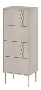 Comoda TRESSE, bej, PAL laminat, 50x40x125 cm