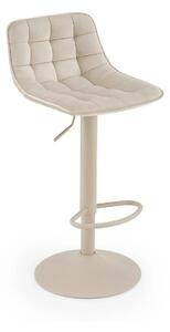 Scaun bar H95_CS, bej deschis/casmir, stofa catifelata/metal, 43x44x84