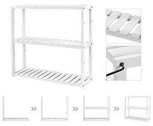 Raft pentru baie Model Cheyenne, Alb, 60x15x55 cm