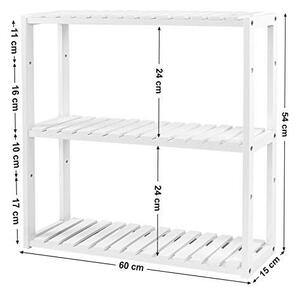 Raft pentru baie Model Cheyenne, Alb, 60x15x55 cm