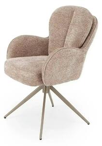 Scaun rotativ K592, bej/casmir, stofa/metal, 62x69x92 cm
