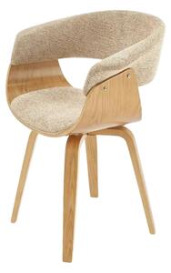 Scaun K545, bej/stejar, stofa clasica/placaj, 63x53x83 cm