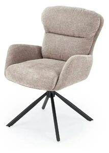 Scaun rotativ K593, gri/negru, stofa/metal, 56x54x89 cm