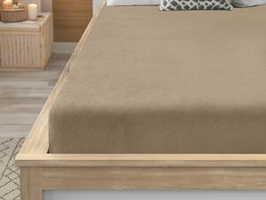 Cearsaf Cocolino microplus cu elastic SOFT 90x200 cm maro