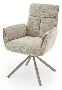 Scaun rotativ K596, bej/casmir, stofa clasica/metal, 66x66x93 cm
