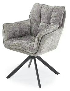 Scaun rotativ K597, gri/negru, stofa/metal, 70x67x90 cm