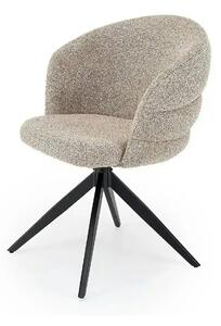 Scaun rotativ K604, bej/negru, stofa/metal, 65x62x85 cm