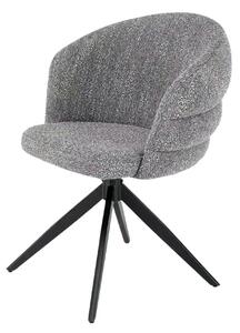 Scaun rotativ K604, gri/negru, stofa/metal, 65x62x85 cm