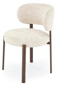 Scaun K605, bej/nuc, stofa/metal, 56x60x80 cm