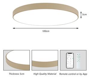 Brilagi-LED Lampă LED dimabilă POOL SMART, 128W, 230V, 100 cm, bej, Wi-Fi Tuya + telecomandă