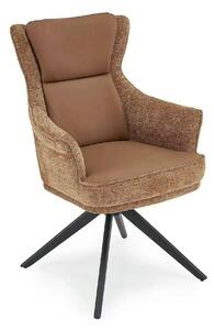 Scaun rotativ K611, maro, piele ecologica/stofa, 64x66x96 cm