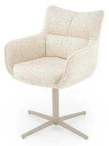 Scaun rotativ K614, bej/casmir, stofa/metal, 60x63x87 cm