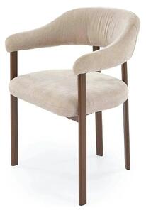 Scaun K616, bej/nuc, stofa clasica/metal, 58x56x80 cm
