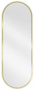 Mexen Loft, oglinda baie ovala 100 x 35 cm, culoare rama auriu lucios, 9851-100-035-000-50