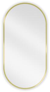 Mexen Loft, oglinda baie ovala 80 x 40 cm, culoare rama auriu lucios, 9851-080-040-000-50