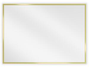 Mexen Loft, oglinda baie dreptunghiulara 70 x 50 cm, culoare rama auriu lucios, 9852-070-050-000-50