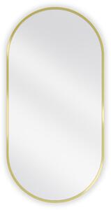 Mexen Loft, oglinda baie ovala 90 x 45 cm, culoare rama auriu lucios, 9851-090-045-000-50