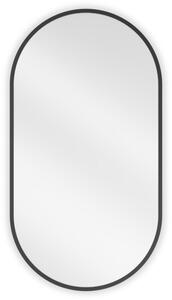 Mexen Loft, oglinda baie ovala 75 x 40 cm, culoare rama negru mat, 9851-075-040-000-70