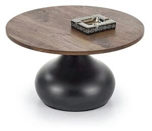 Masuta cafea TIMOR, nuc/negru, 70x42 cm