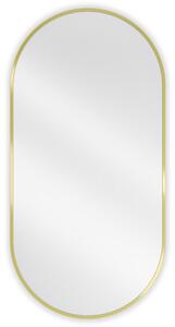 Mexen Loft, oglinda baie ovala 100 x 50 cm, culoare rama auriu lucios, 9851-100-050-000-50