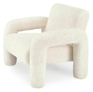 Fotoliu VARNA, crem, stofa, 88x80x73 cm