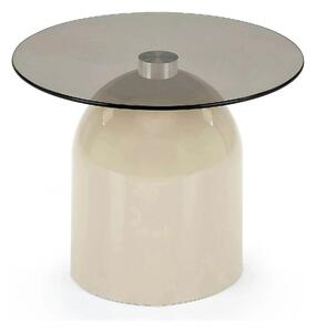 Masuta cafea STARK S, fumuriu/casmir, sticla/metal, 50x41 cm