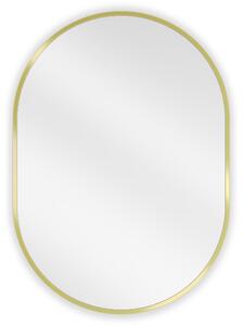 Mexen Loft, oglinda baie ovala 70 x 50 cm, culoare rama auriu lucios, 9851-070-050-000-50