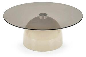 Masuta cafea STARK, fumuriu/casmir, sticla/metal, 80x33 cm