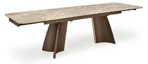Masa extensibila VESNA, bej/maro, ceramica/sticla/metal/lemn, 180/260x