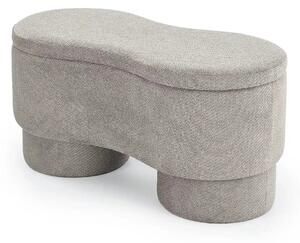 Bancheta VIVA, gri, stofa clasica, 95x45x47 cm
