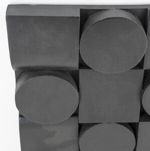 Tablou Dealuri negre din lemn 60x5x60 cm