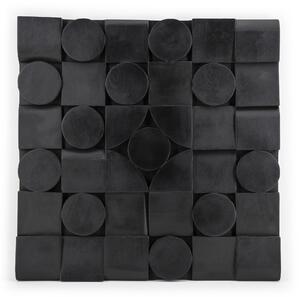 Tablou Dealuri negre din lemn 60x5x60 cm