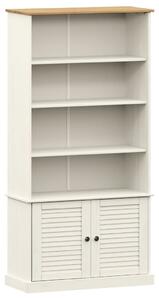 Bibliotecă „VIGO”, alb, 85x35x170 cm, lemn masiv de pin