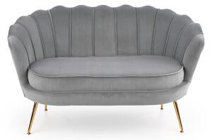 Canapea AMORINITO XL, catifea gri, 131x77x77x45 cm