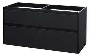 Mereo Opto, dulap baie 121 cm, negru mat, MER-CN943S