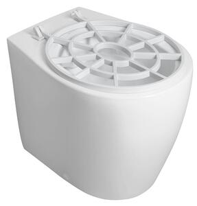 Isvea Isvea, Chiuvetă de sine stătătoare din ceramică cu grilă 36x52 cm, deșeu jos/spate, alb, VKS03