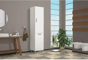 Dulap baie cu cos de rufe, Mondo Homs, alb, 160 x 35 x 34