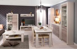 Set living OLIVIA 1, format din 2 mese, 2 comode, 2 vitrine, polita si