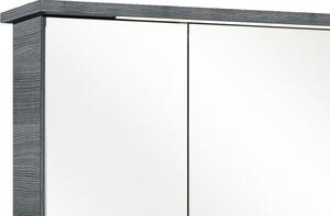 Dulap baie cu oglindă pelipal Cesa III, 3 uși, iluminare LED, PAL, 72x115 cm, grafit, IP 44