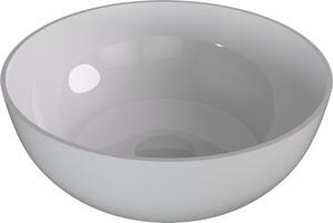 Polysan Polysan, lavoar pe blat BANERA ROUND, marmură turnată, Ø 39 cm, alb, 14337