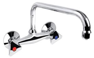 Mereo Mereo, Baterie pentru chiuveta montata pe perete, Kasia, cu brat in U tubular ø 18 mm - 230 mm, crom, MER-CBS30104