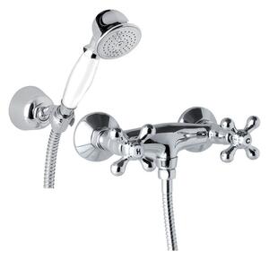 Mereo Mereo, Baterie de duș de perete, Retro Victoria, cu accesorii, crom, MER-CBL601