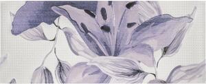 Decor faianță Viola, motiv flori, lila, set 3 plăci, 50x60 cm