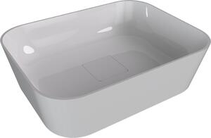 Polysan Polysan, lavoar pe blat BANERA SQUARE, marmura turnata, 50x36cm, alb, 14596
