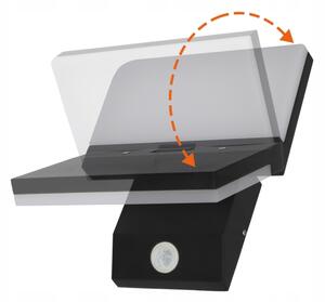 Aplica de perete LED pentru exterior cu senzor LED/18W/230V IP44 neagră