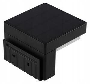 Aplica solară de perete LED cu senzor, 5W, 3,7V, 2000 mAh, IP44, neagră